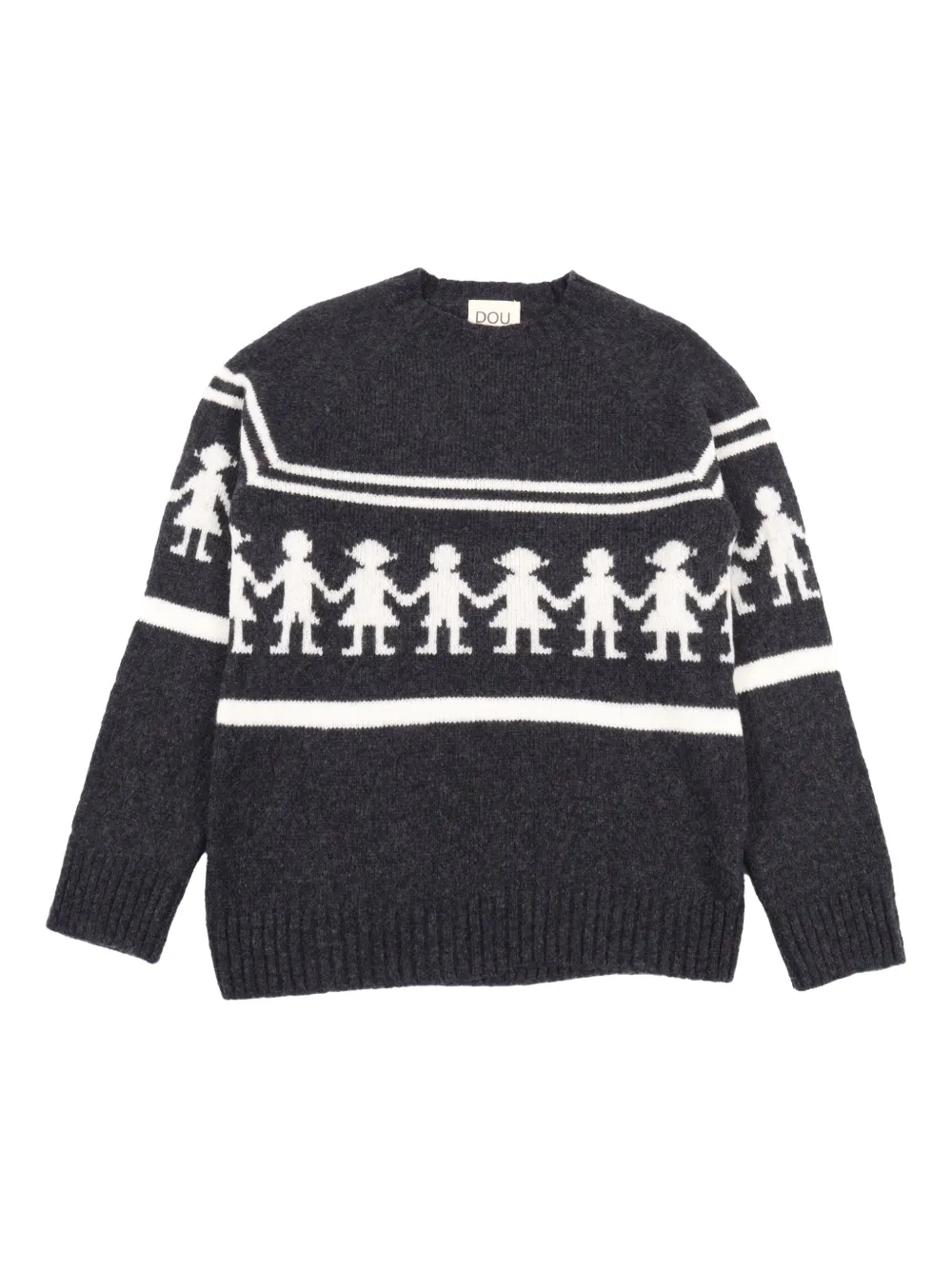 

Свитер с узором "Фэйр-Айл" Douuod Kids, серый