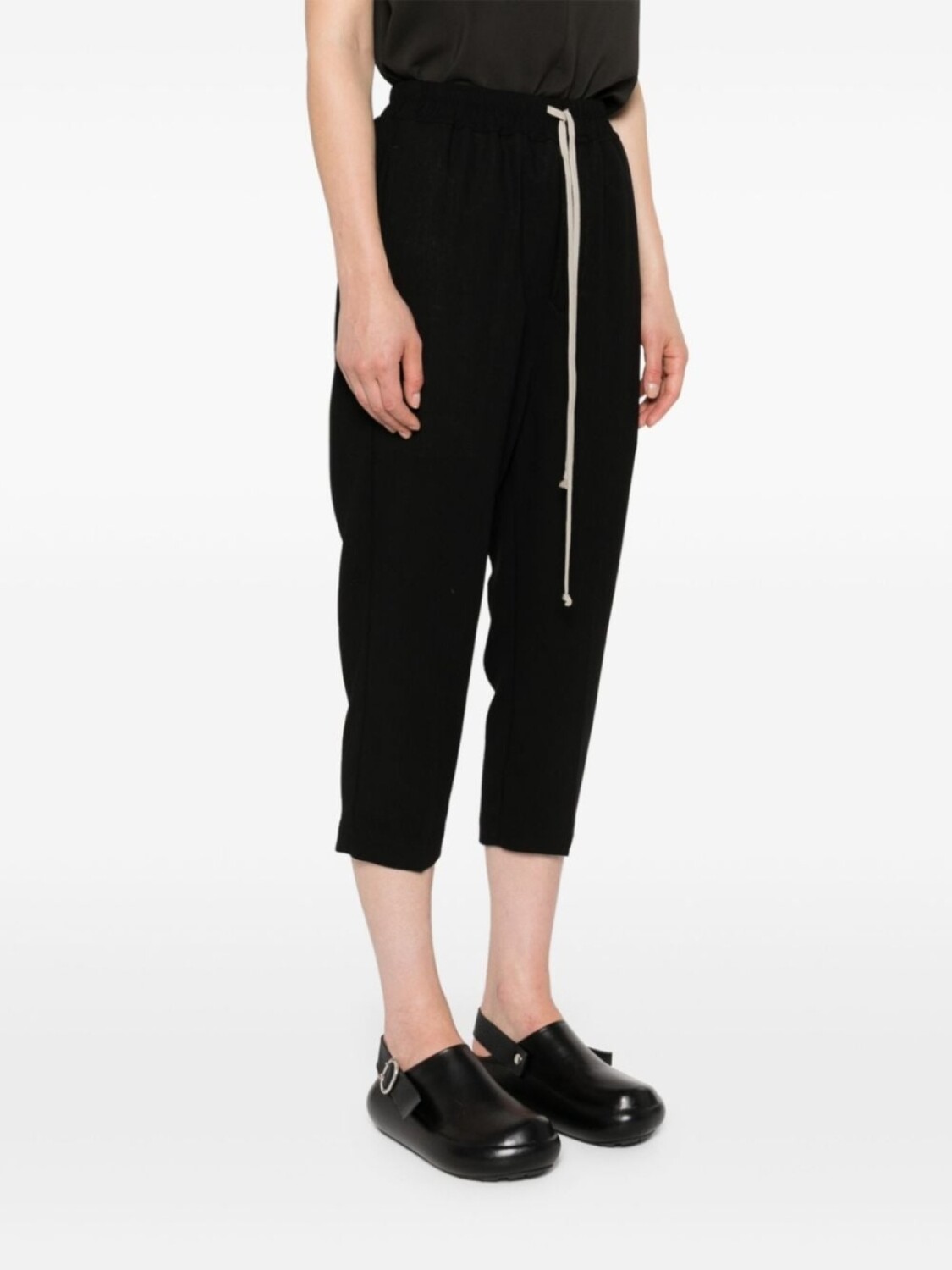 Rick Owens укороченные брюки Astaires из вирджинской шерсти, черный — фото 3