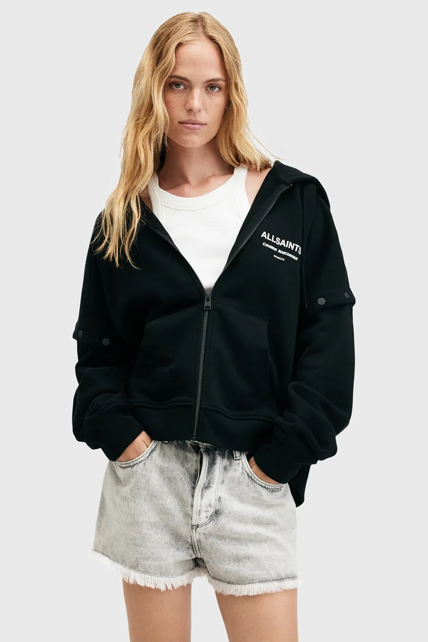 

Толстовка из хлопка OMNIUM AllSaints, черный
