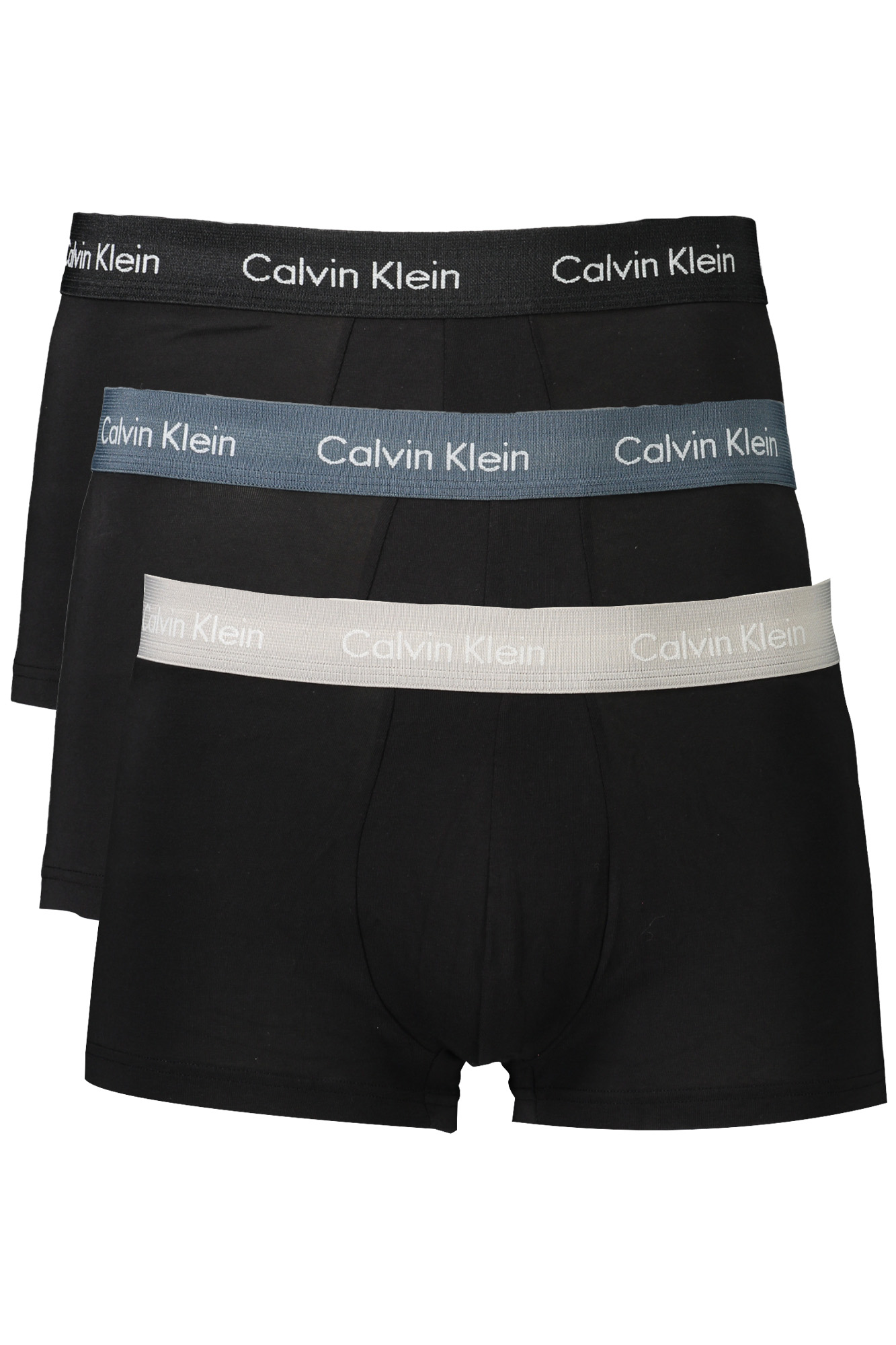 

Мужские боксеры Calvin Klein хлопковые с резинками разных цветов 3 шт, черный