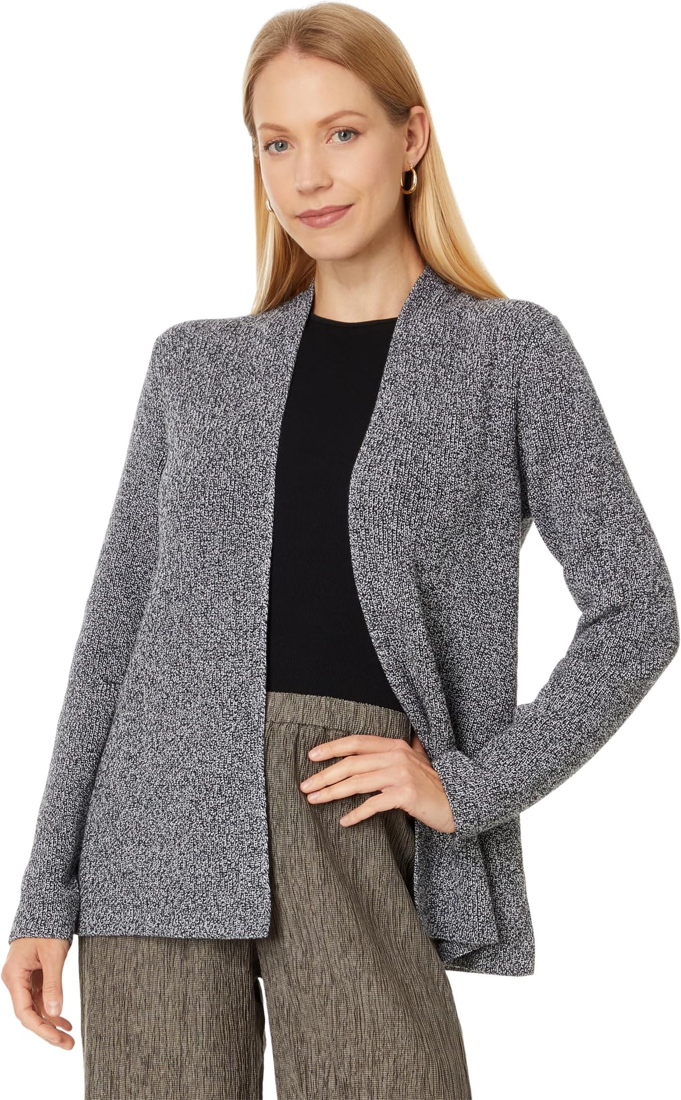 

Свитер Eileen Fisher Cardigan, цвет Black Ivory
