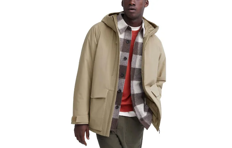 UNIQLO Куртка Unisex Echoing Sand Brown с капюшоном