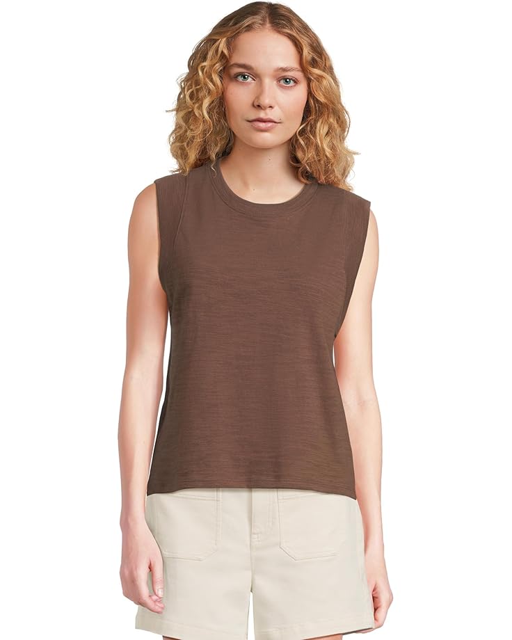 

Топ Faherty Sunwashed Slub Muscle Tank, цвет Cocoa