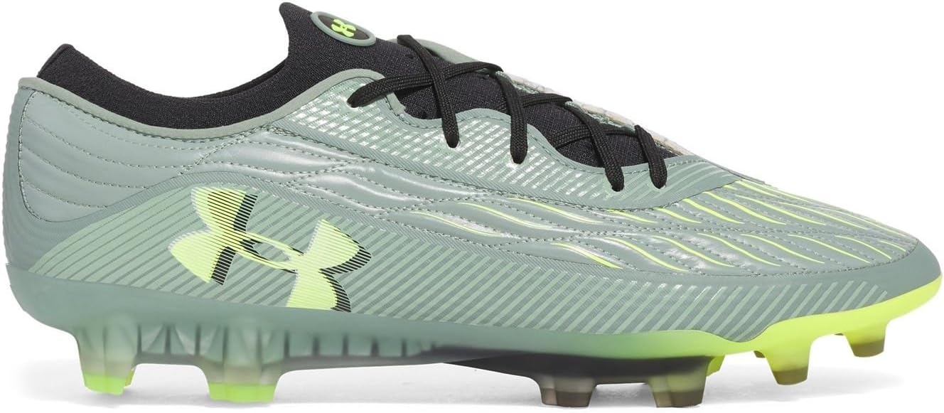 

Футбольные бутсы Under Armour Mens UA Magnetico Elite 4 FG - индивидуальная посадка и контроль, Silica Greenhigh Vis Yellow