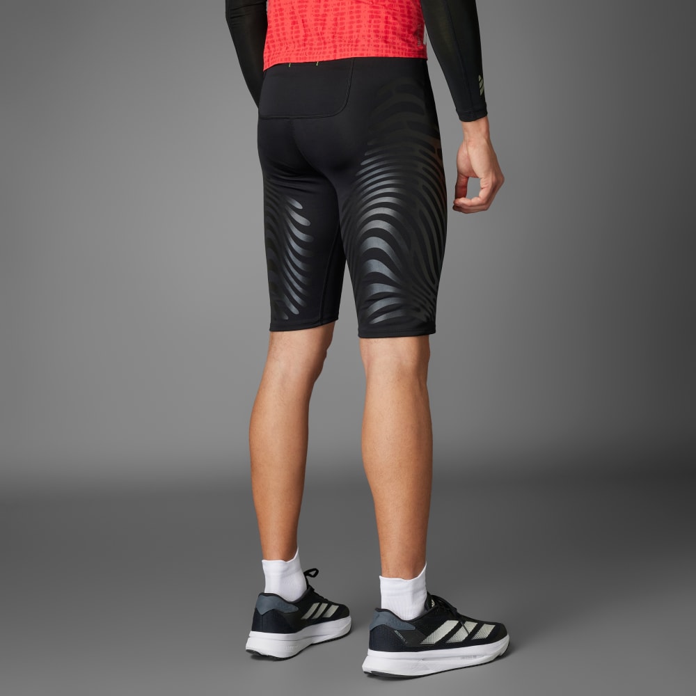 Спортивные шорты-леггинсы Adidas Adizero Control Running Short Leggings, черный — фото 2
