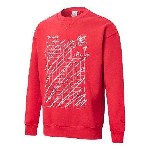 

Свитер x michael lau graphic long sleeve crew neck sweaters 'red' Puma, красный
