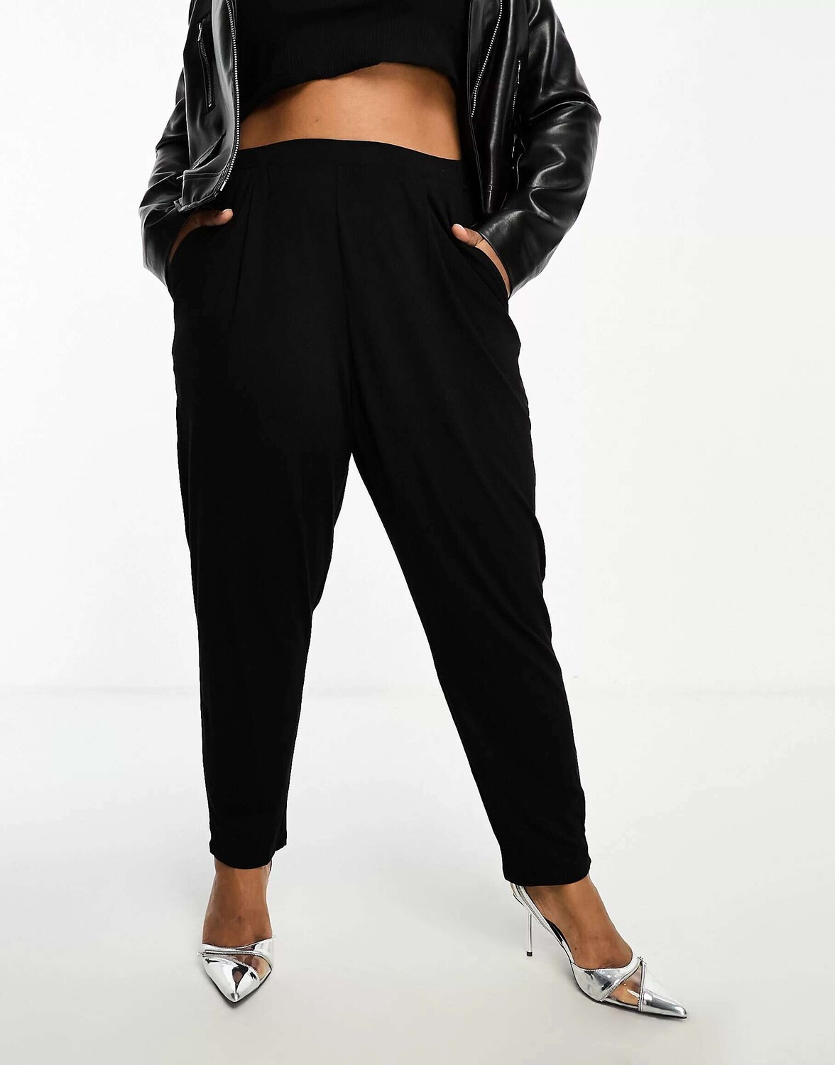 

Черные брюки с колышками ASOS DESIGN Curve Ultimate, Черный, Черные брюки с колышками ASOS DESIGN Curve Ultimate