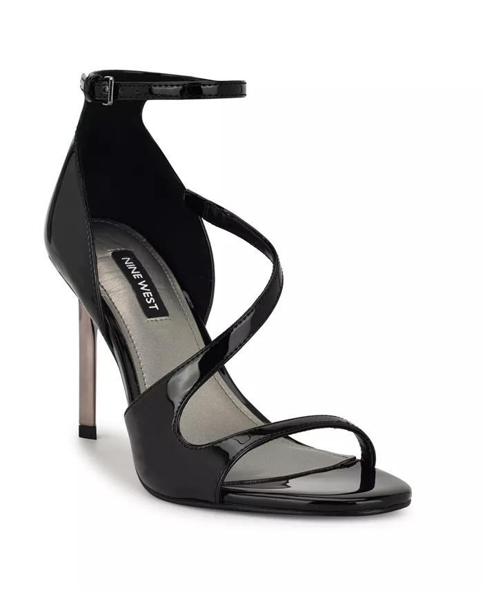 Женские асимметричные босоножки Shimmy на высоком каблуке-стилете Nine West, черный