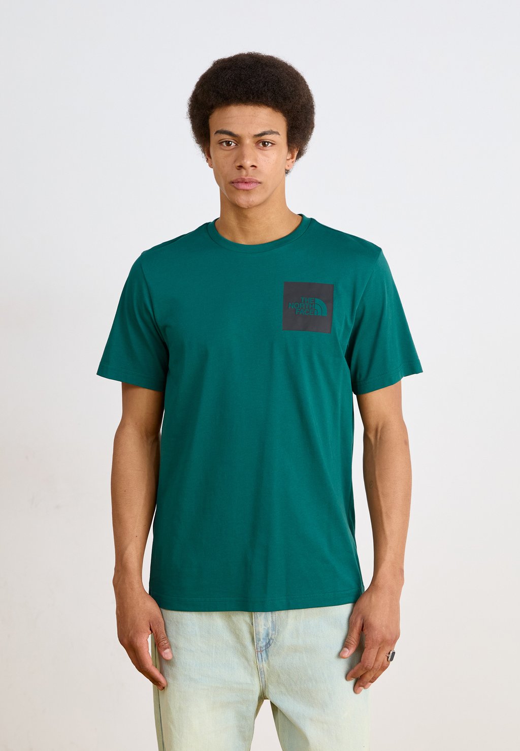 

Футболка с принтом FINE TEE The North Face, темно-зеленый