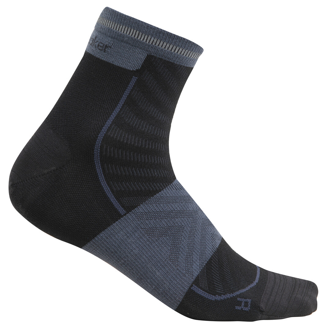 

Носки для бега Icebreaker Merino Run+ Ultralight Mini, цвет Black/Graphite