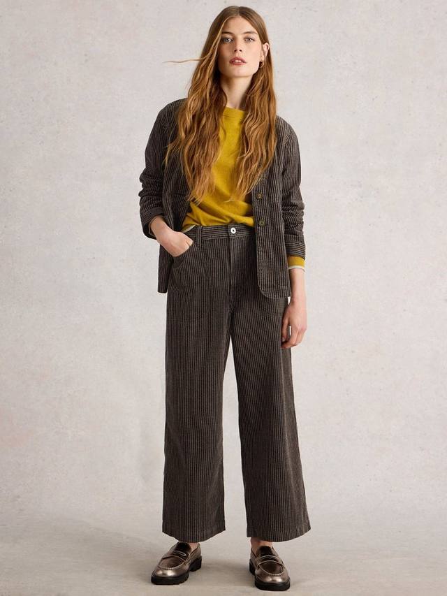 

Пиджак Carrie в полоску из хлопка White Stuff