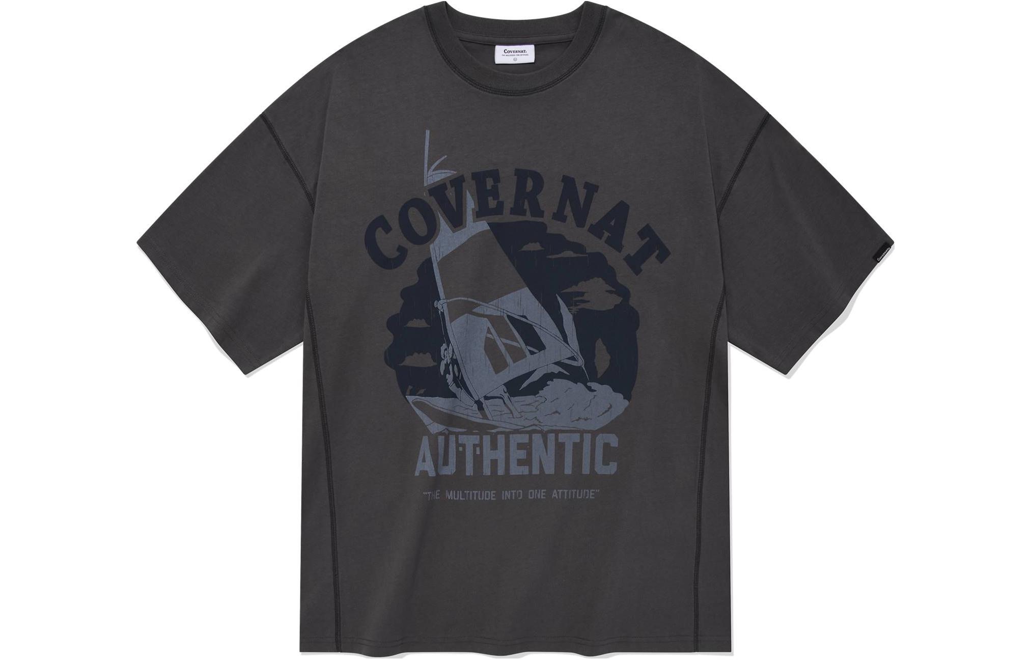

Футболка SS24 мужская графит COVERNAT, серый