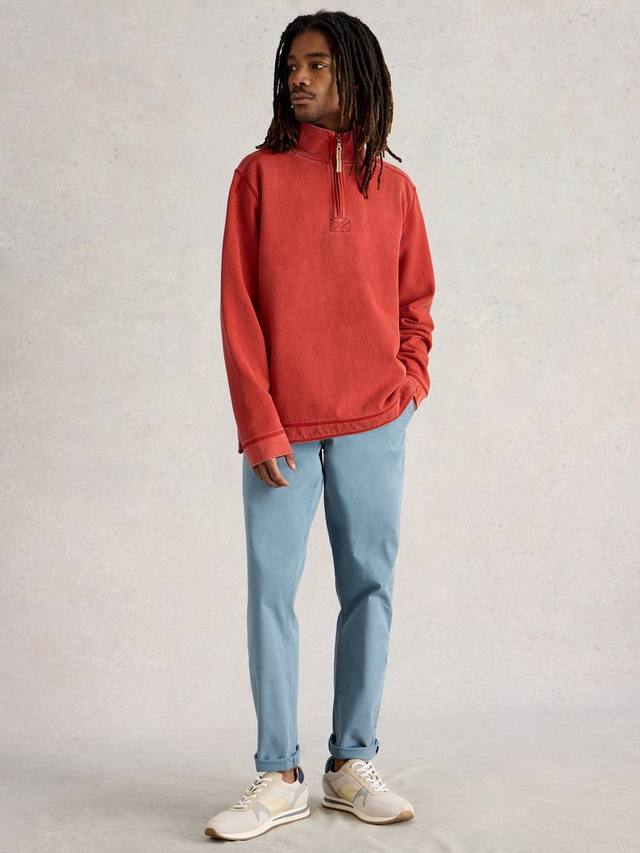 

Пике хлопковая толстовка с полузастежкой White Stuff, Red