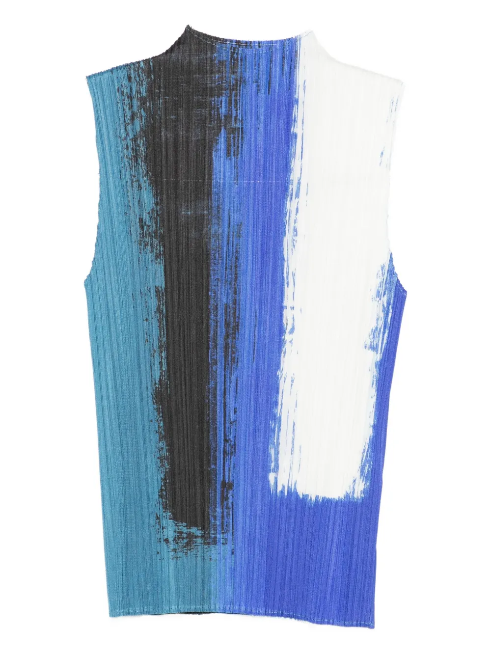 

Плиссированная майка с эффектом краски Issey Miyake, синий