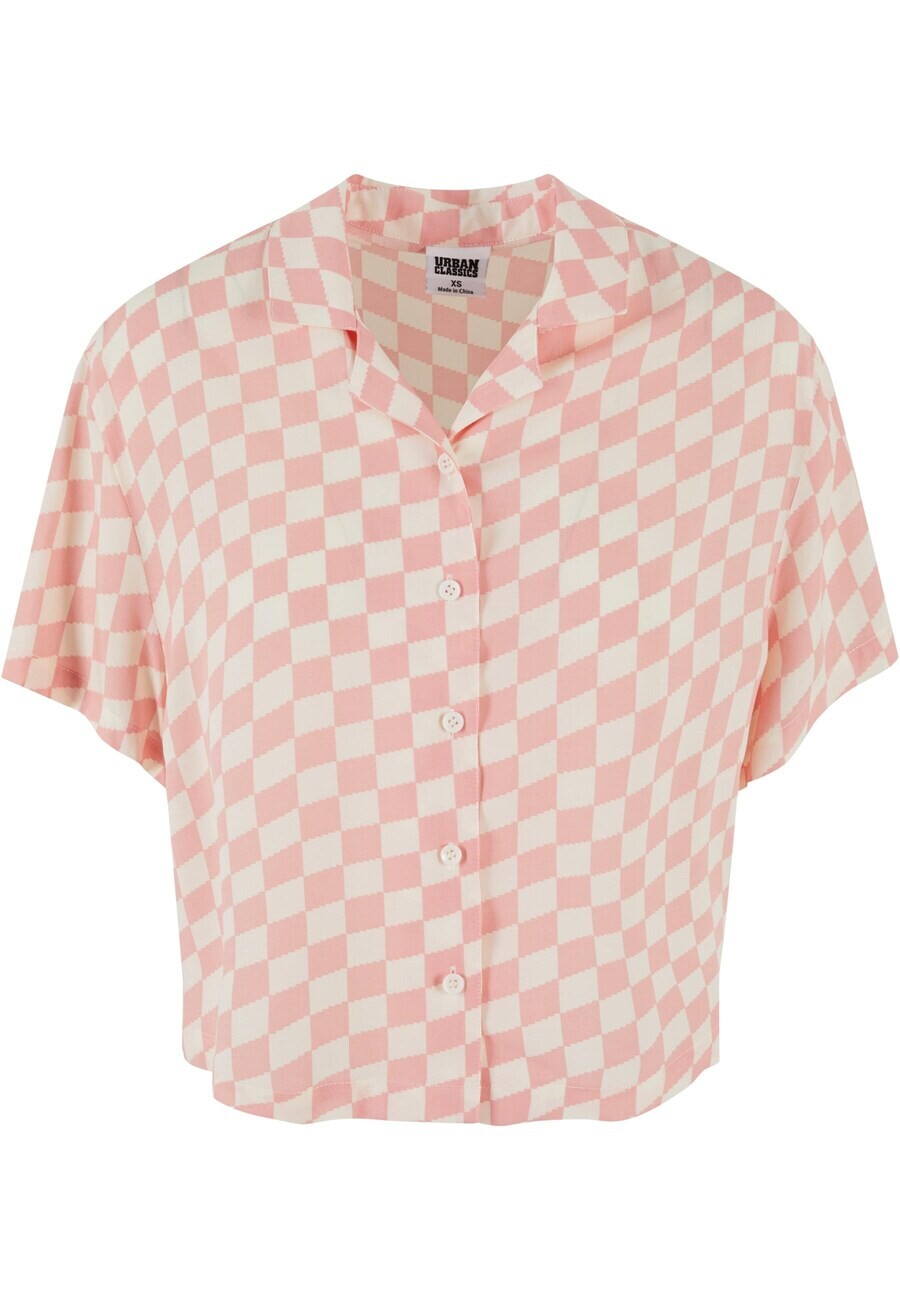 

Блуза Urban Classics Blouse Resort, бежевый/розовый
