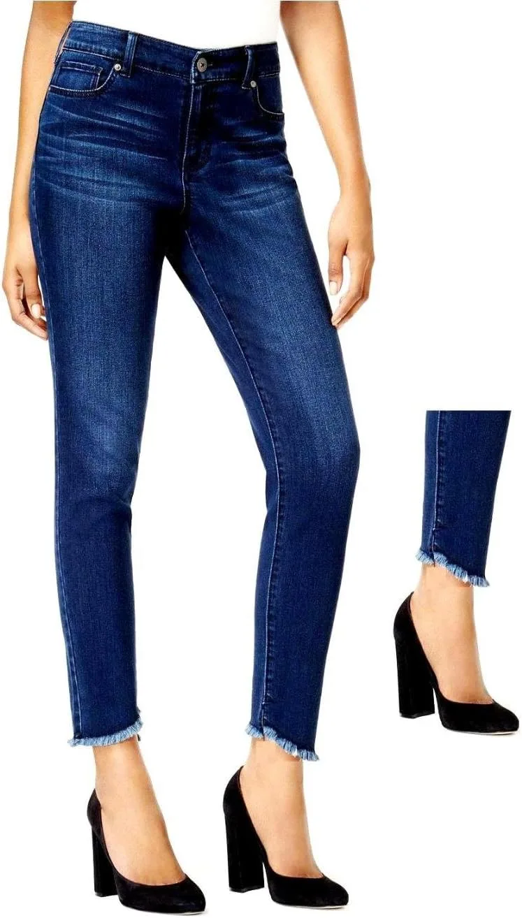 

Женские джинсы SO Juniors Basic Blue Skinny HI-Low с потертостями JEANS FOR LOVE