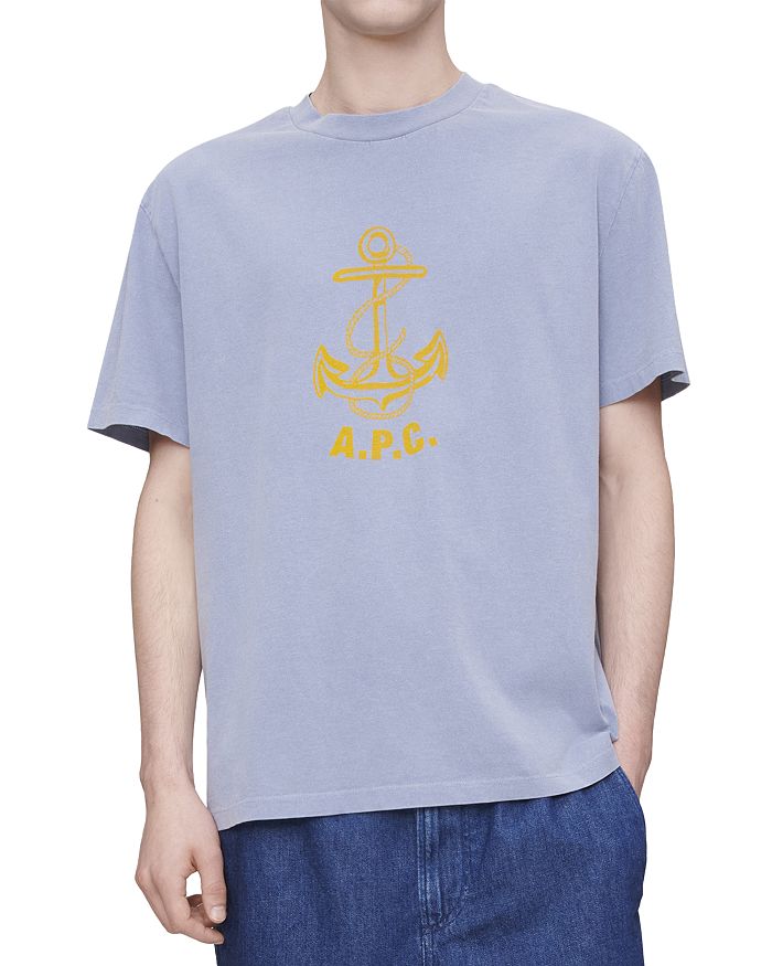 

Футболка с логотипом Davy A.P.C., синий