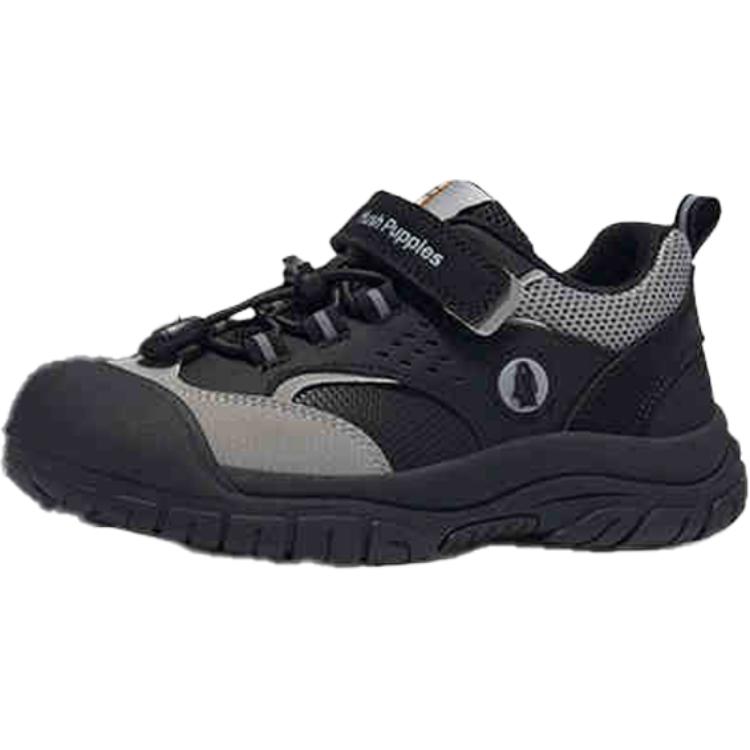 

Кроссовки для бега для детей с низким верхом, противоскользящие, с защитой от ударов, дышащие, легкие, с амортизацией Hush Puppies, черный