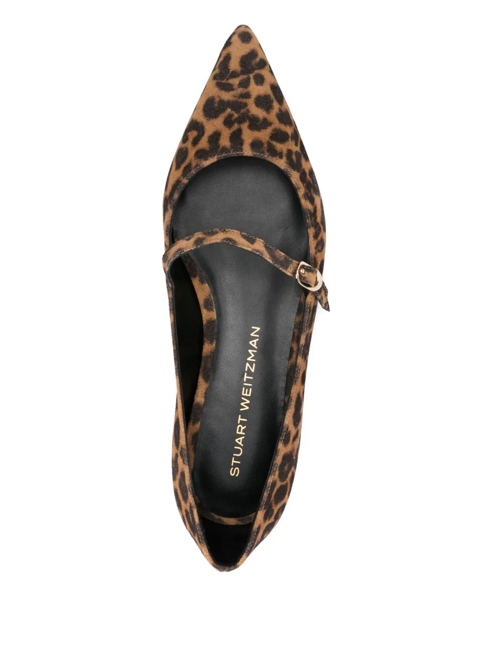 Туфли с пряжкой и леопардовым принтом Stuart Weitzman, коричневый — фото 4