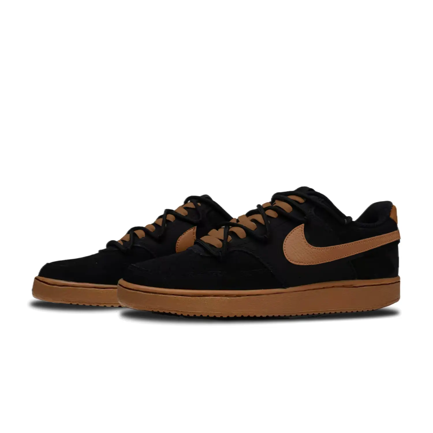 Nike Court Vision 1 Brown Ash устойчивые к истиранию низкие скейтборд кроссовки для мужчин black brown — фото 4