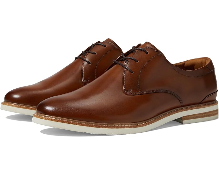 

Оксфорды Florsheim Highland Plain Toe, цвет Cognac Smooth/White Sole