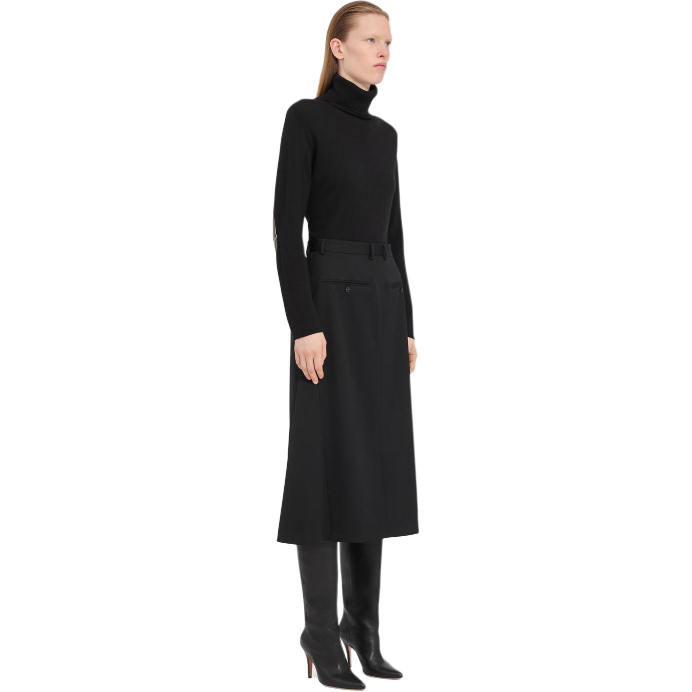 Повседневная длинная юбка женская MM6 Maison Margiela, черный — фото 3