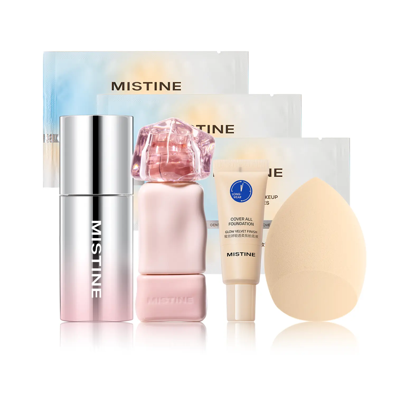 

Жидкая помада-румяна наборы макияжа легко растушевывается шиммер натуральный стойкий блеск чистый цвет лица Mistine