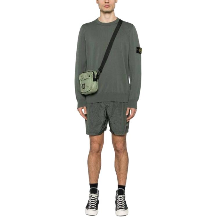 Повседневные шорты мужские Moss Green Stone Island, зеленый — фото 3