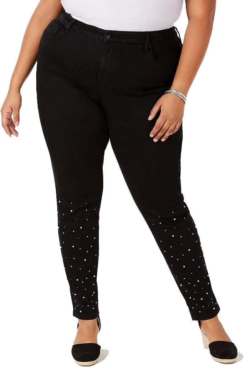 

Style & Co. Женские джинсы Curvy Skinny Fit с металлическими жемчужинами