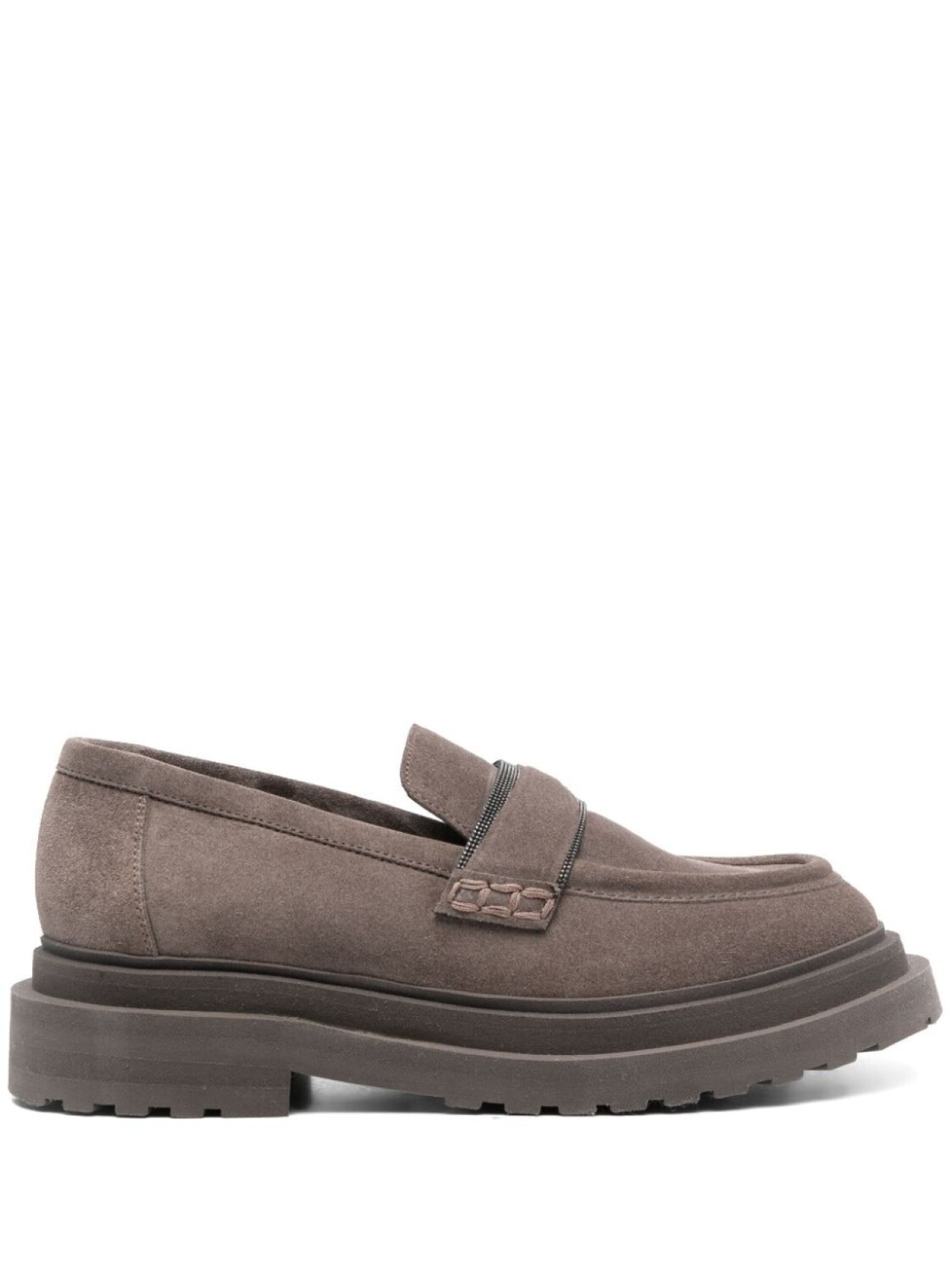 

Brunello Cucinelli замшевые лоферы, коричневый