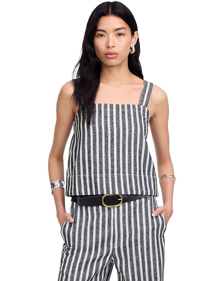 

Топ Madewell Shania Top - Striped Twill Linen, цвет Navy White Stripe
