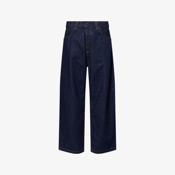 

Брюки Carhartt Wip Brandon из денима свободного кроя с широкими штанинами, синий