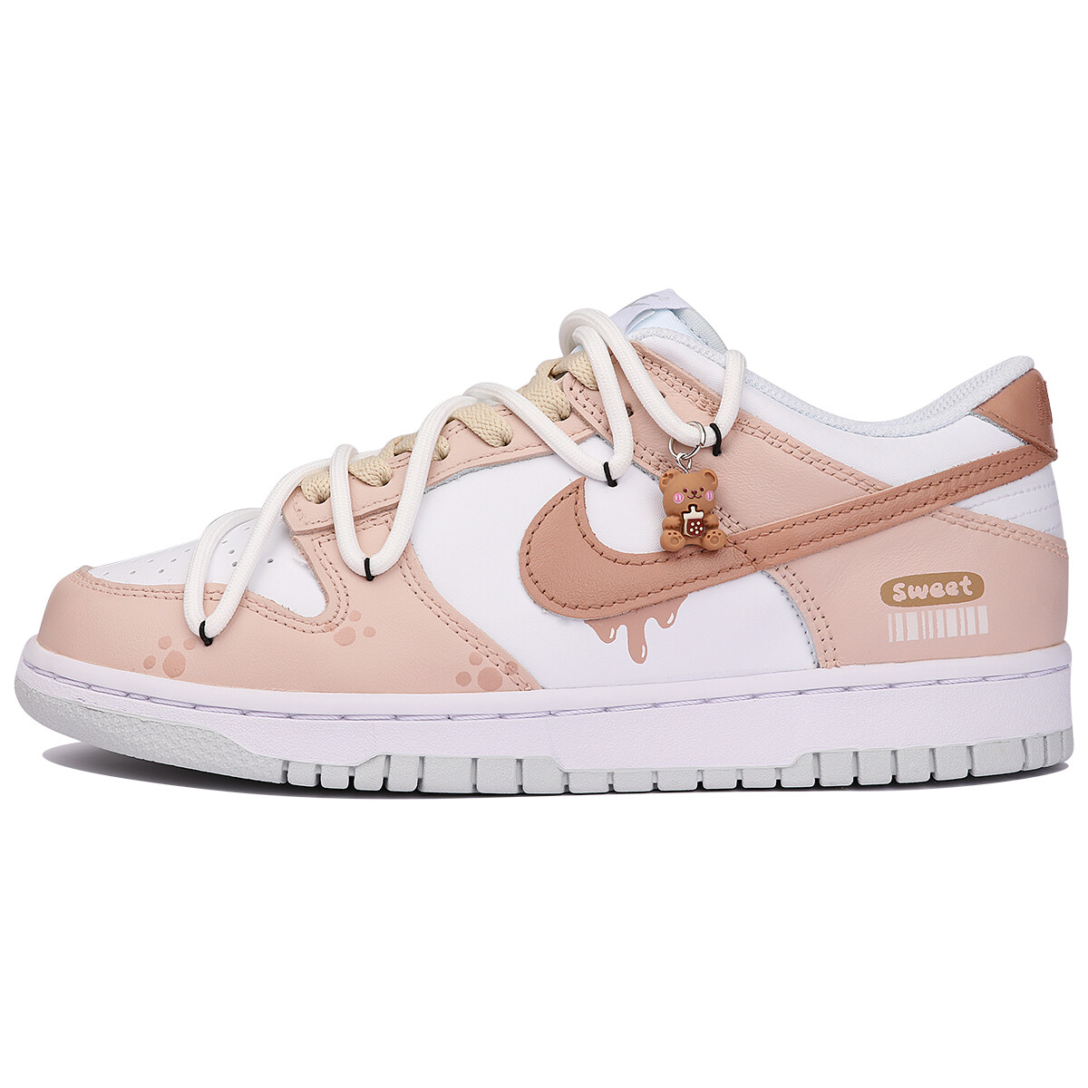 

Кроссовки Nike Dunk Skateboard Shoes Women's Low-Top Brown White, Коричневый, Кроссовки Nike Dunk Skateboard Shoes Women's Low-Top Brown White