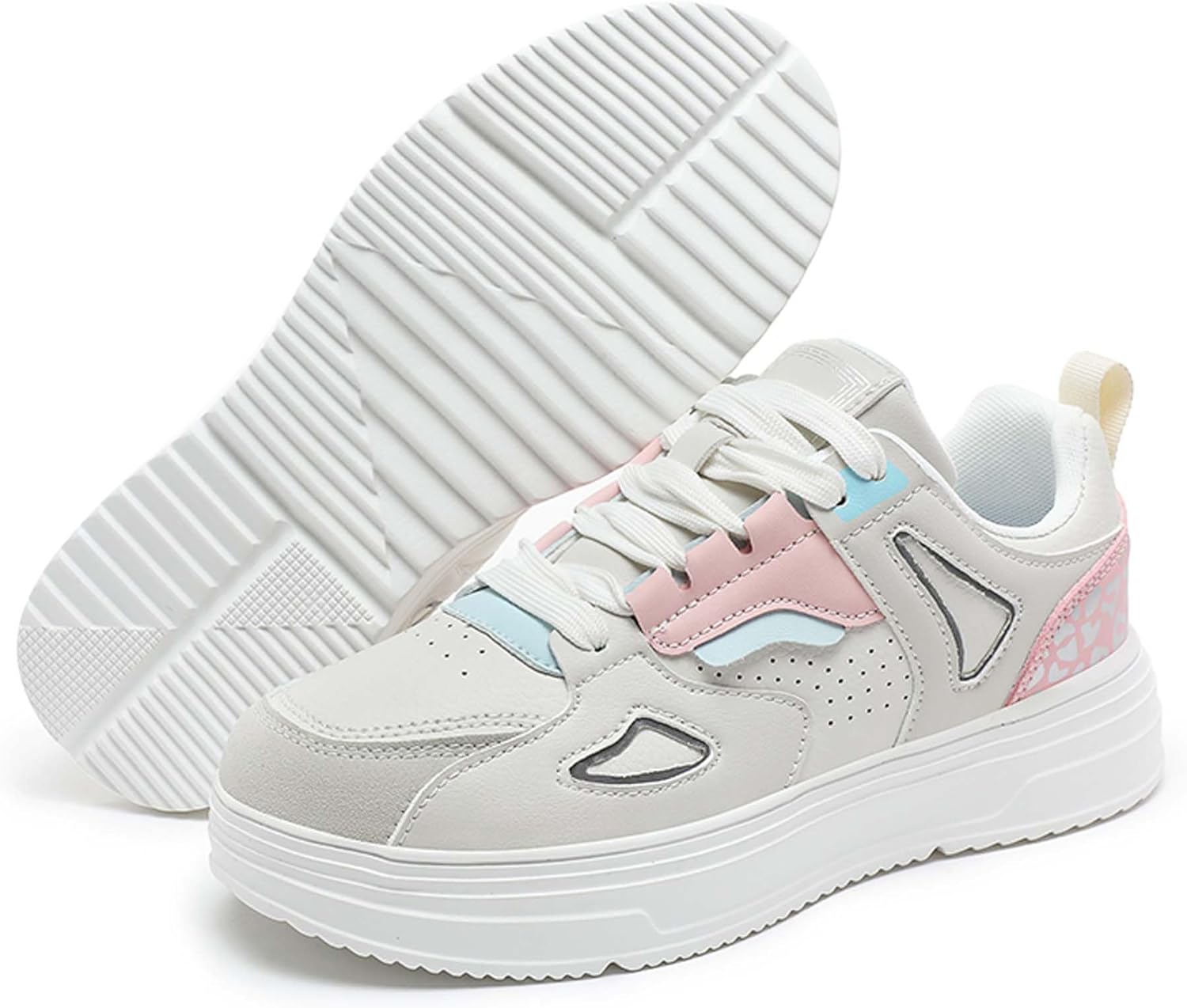 

Мужские и женские кеды для скейтборда с нескользящей подошвой и дышащей тканью, на шнуровке, низкие, повседневные для ходьбы, для коротких дистанций, для соревнований по настольному теннису, кроссовки для прыжков в длину Ksyvucrd, розовый