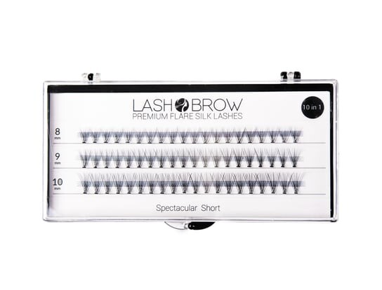 

Эффектные короткие шелковые пучки ресниц, 60 шт. Lash Brow