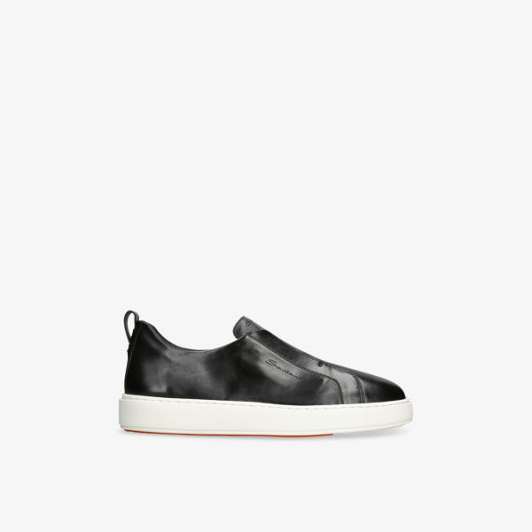 

Чистые иконки мягкие кожаные кроссовки Santoni, черный