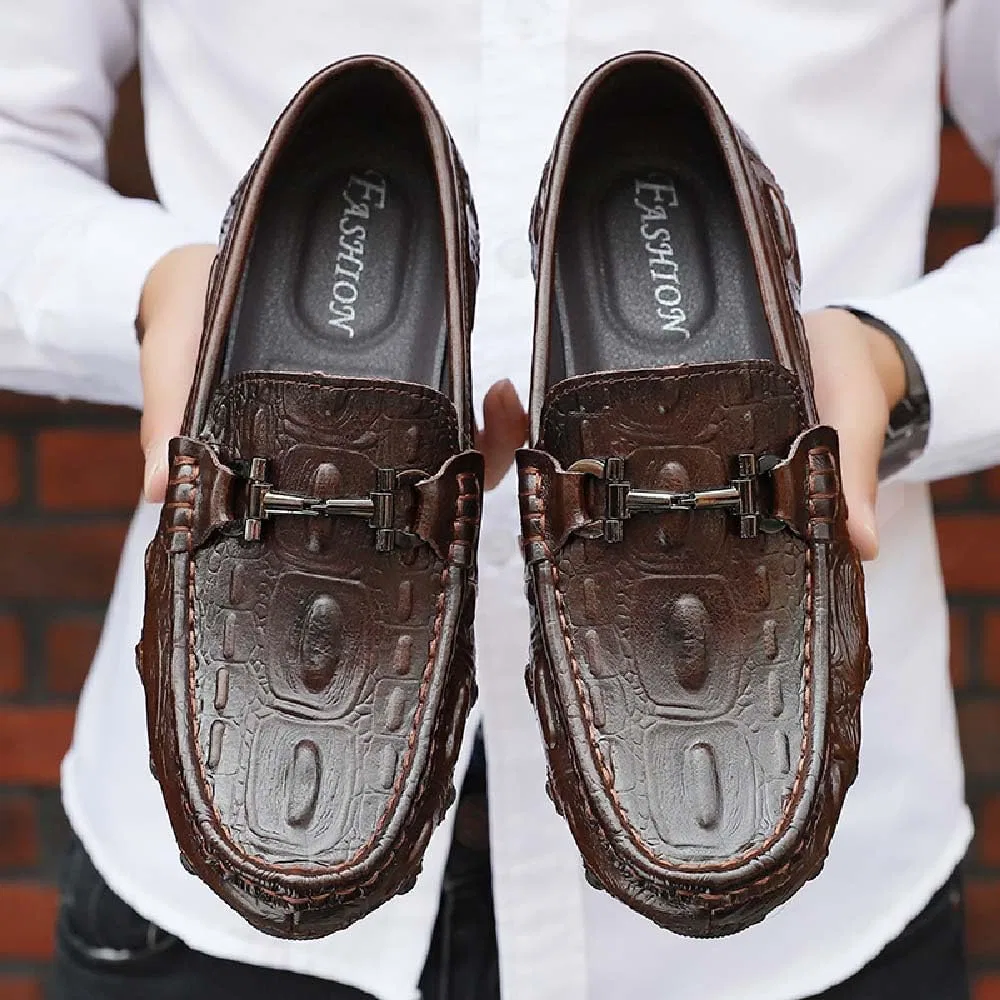 Мужские лоферы кожаные Asifn Loafers, коричневый — фото 2