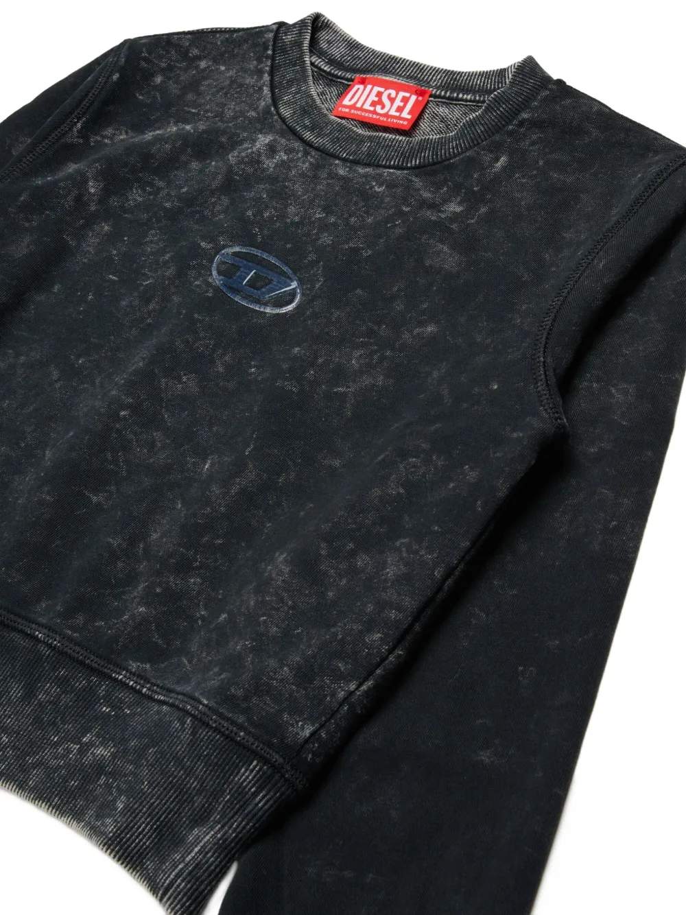 Толстовка Slaccy с вышитым логотипом Diesel Kids, черный — фото 3