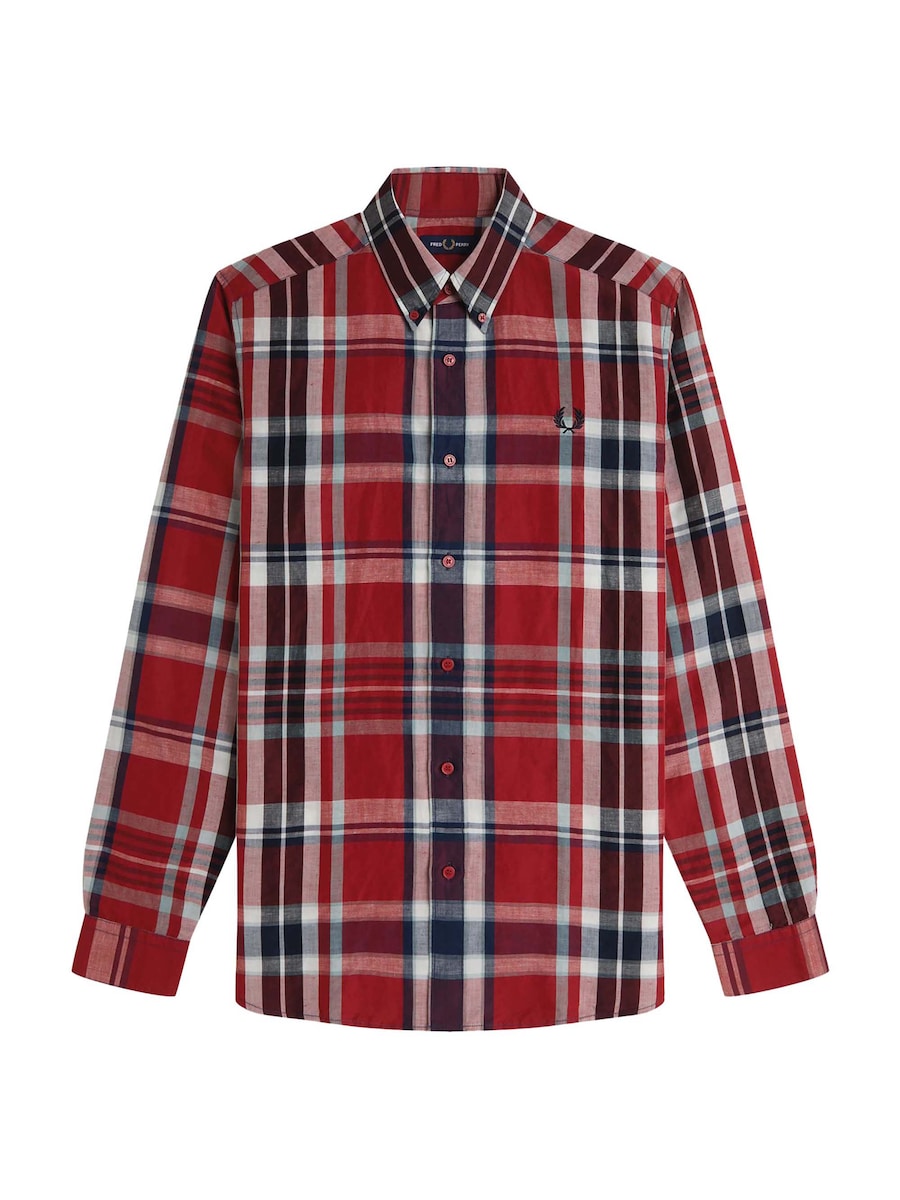 

Рубашка на пуговицах классического кроя Fred Perry, красный