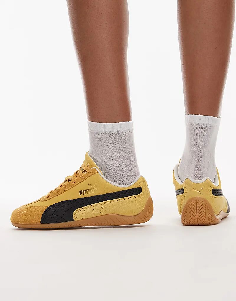 Кроссовки унисекс Puma Speedcat OG желтого и черного цветов — фото 4