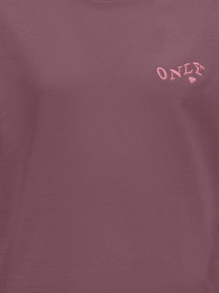 KIDS ONLY Футболка KOGMAIKEN LIFE CROP S/S ONLY, розово-коричневого цвета — фото 3