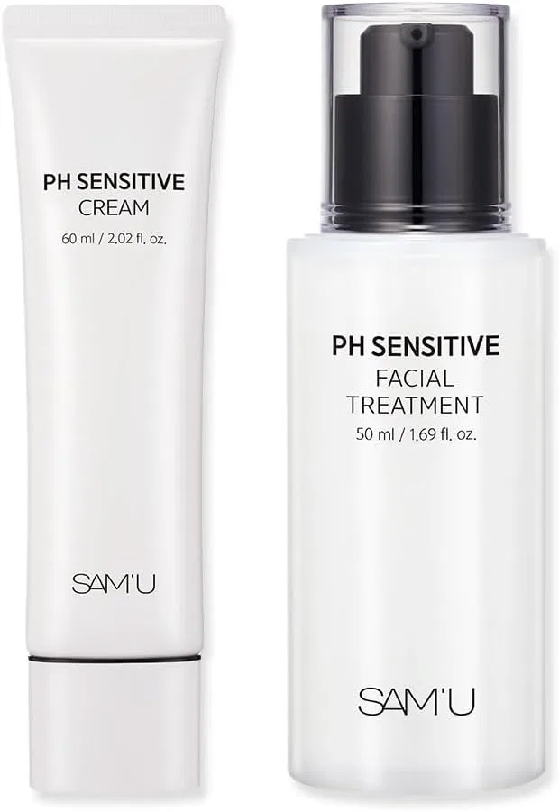 Набор для ухода за кожей PH Sensitive Duo Set SAM'U, увлажняющий крем 60 мл и сыворотка 50 мл