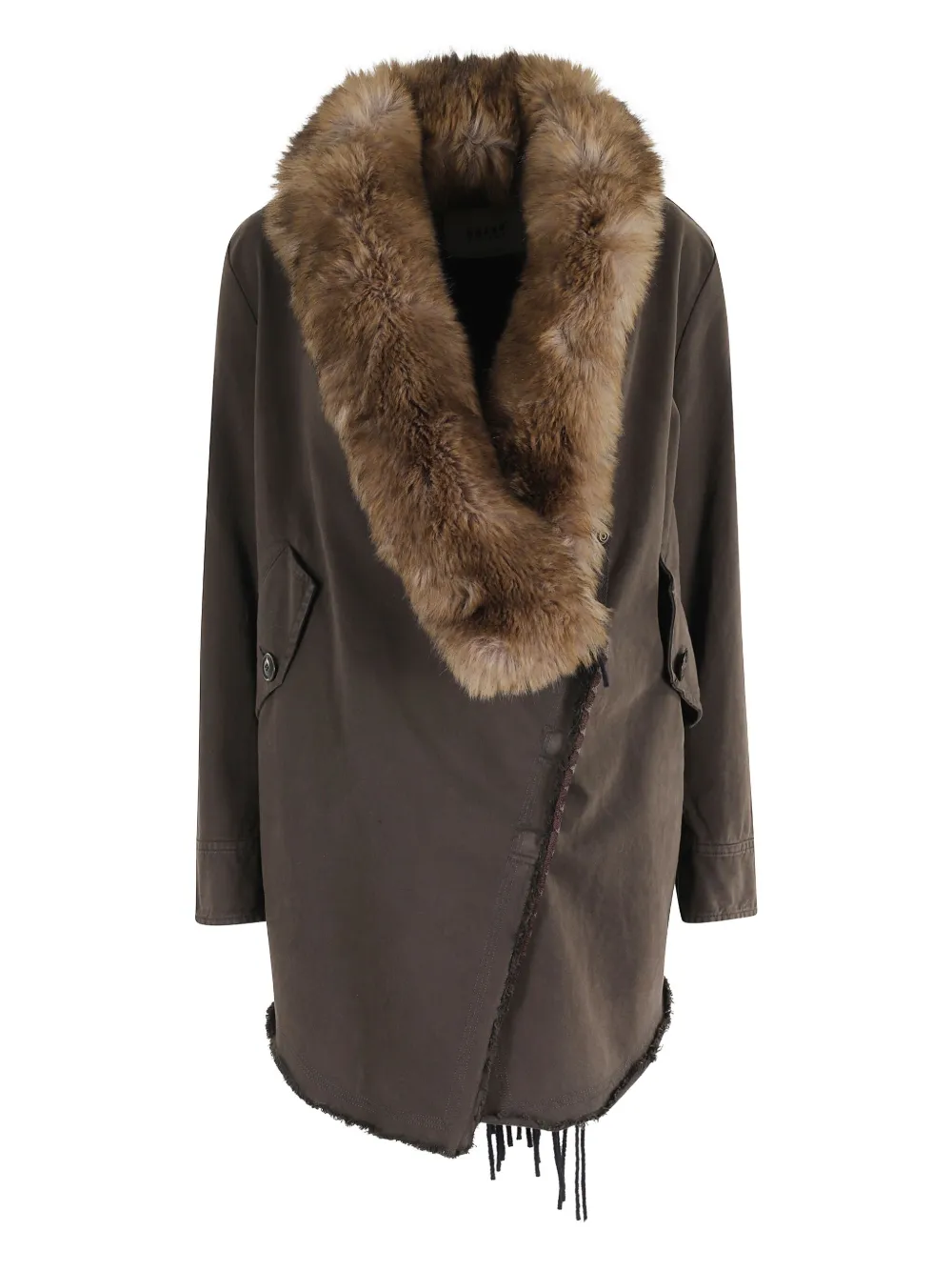 

Пальто с необработанными краями Bazar Deluxe, коричневый