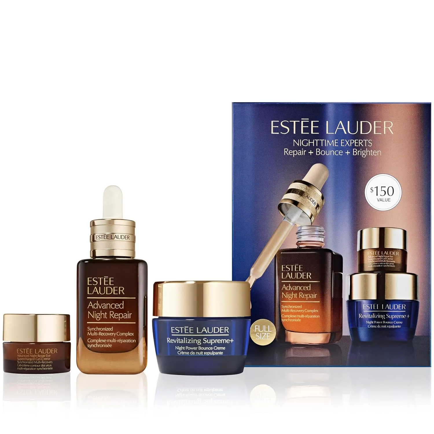 Сыворотка для лица Estée Lauder Advanced Night Repair с синхронизированным комплексом восстановления, гиалуроновой кислотой и пептидами | Антивозрастной и увлажняющий эффект 3 штуки