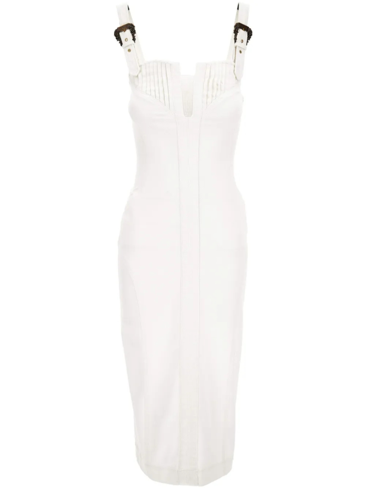 

Versace Jeans Couture платье с пряжками, белый