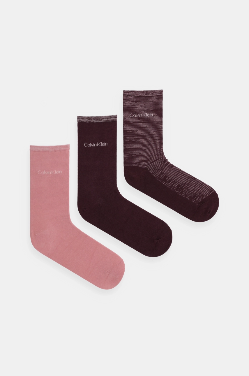 

3 упаковки носков Calvin Klein, розовый