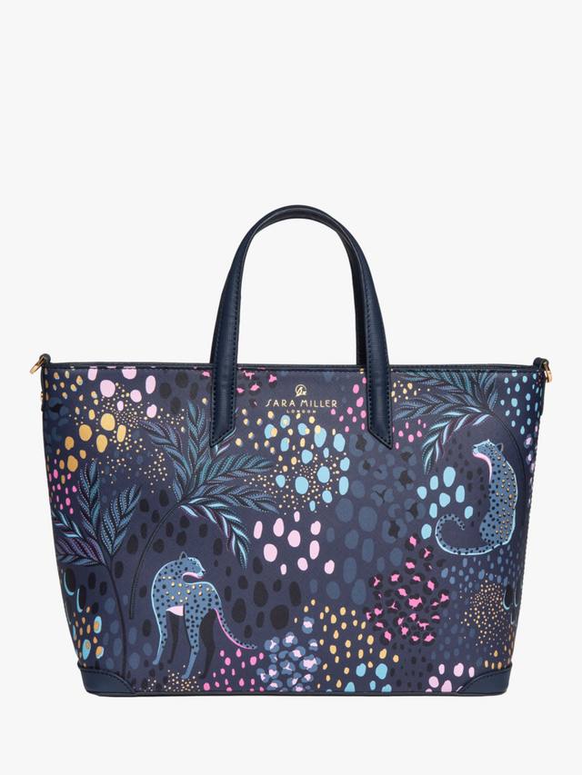 

Средняя сумка-тоут из искусственной кожи Saffiano Sara Miller, Midnight Leopard