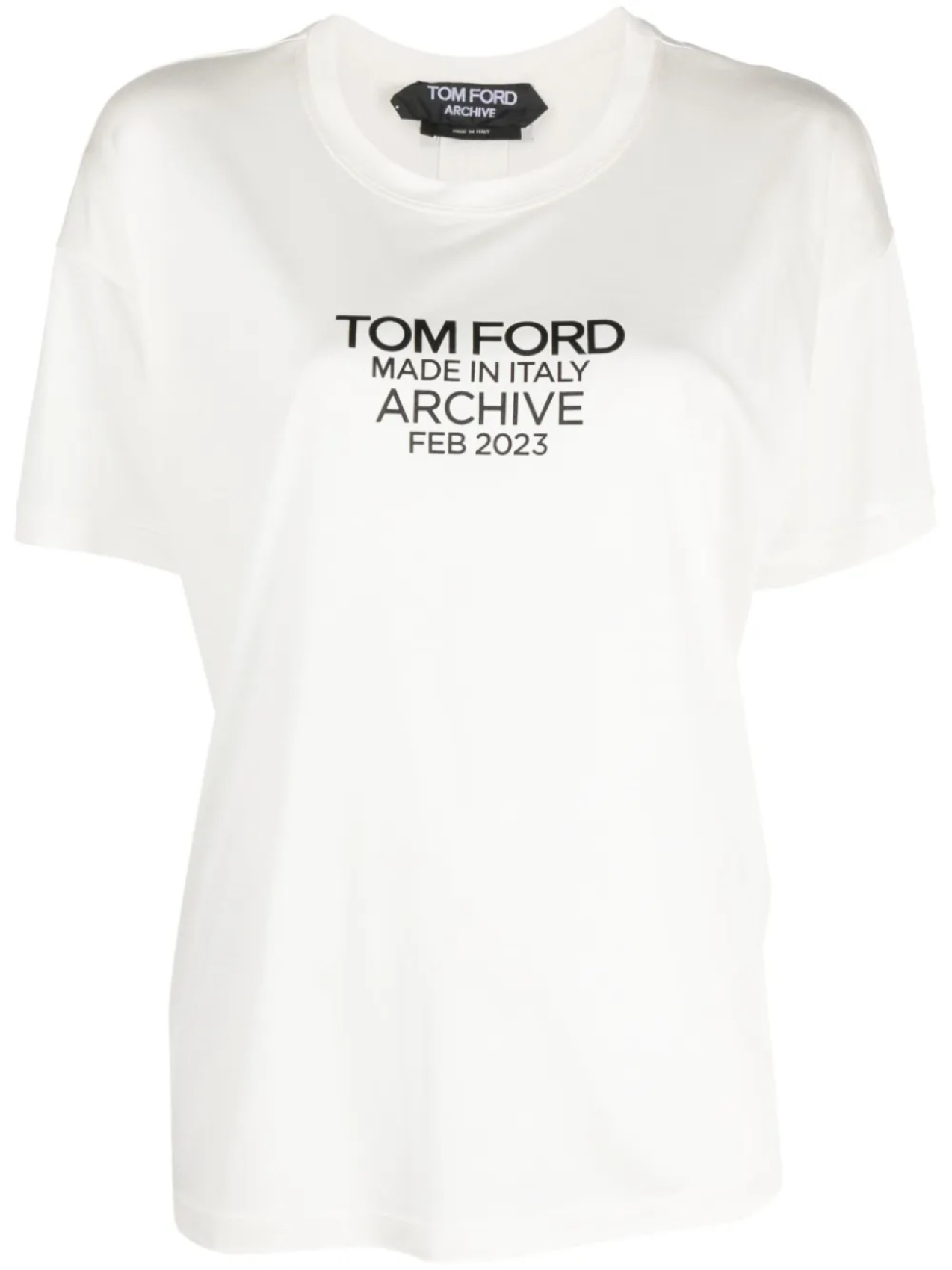 

TOM FORD шелковая футболка с логотипом, белый