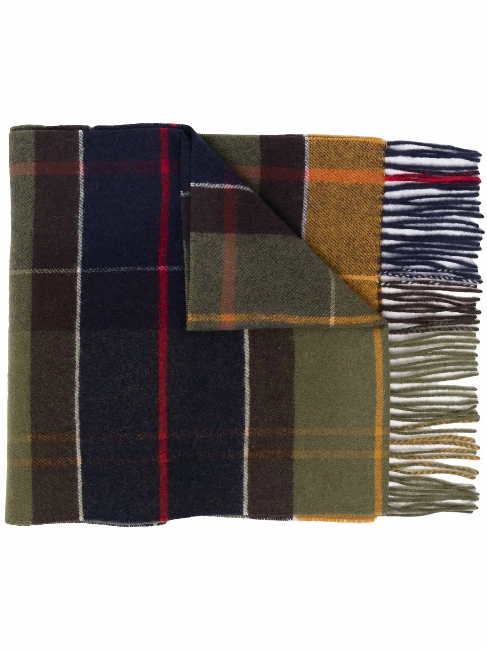

Клетчатый шарф Barbour, зеленый