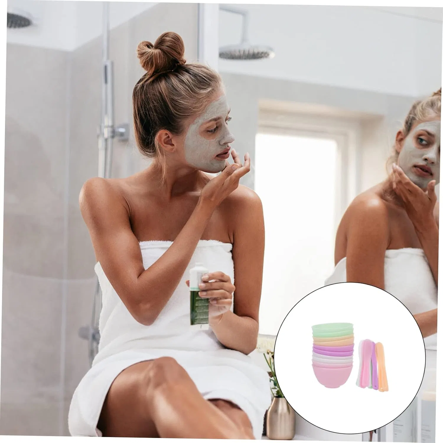 Набор силиконовых мисок и лопаток для лица Beaupretty 20 шт. — фото 4